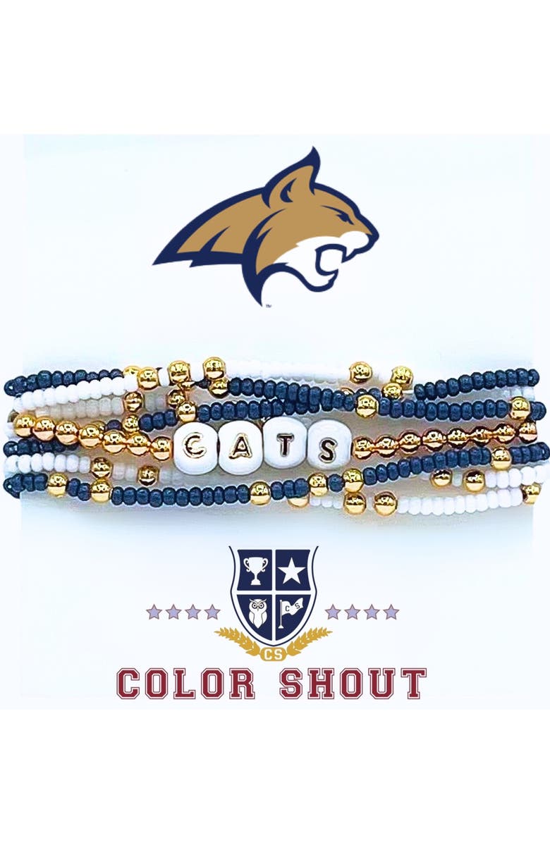Color Shout Montana State Lucky 7 Bracelet Set, Main, color, Yellow Gold