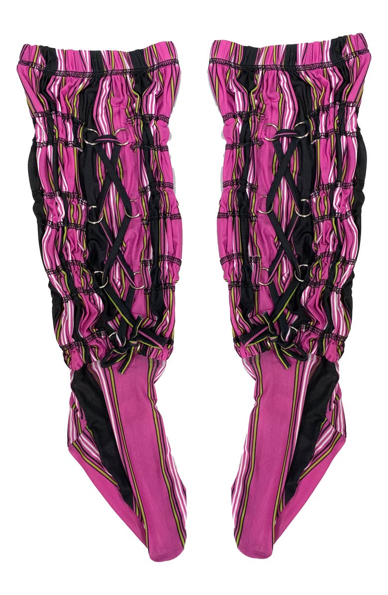 Chopova Lowena Oiler Stripe Recycled Nylon Socks, Main, color,