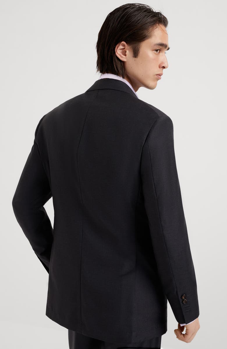 Brunello Cucinelli Twill blazer, Alternate, color, Anthracite