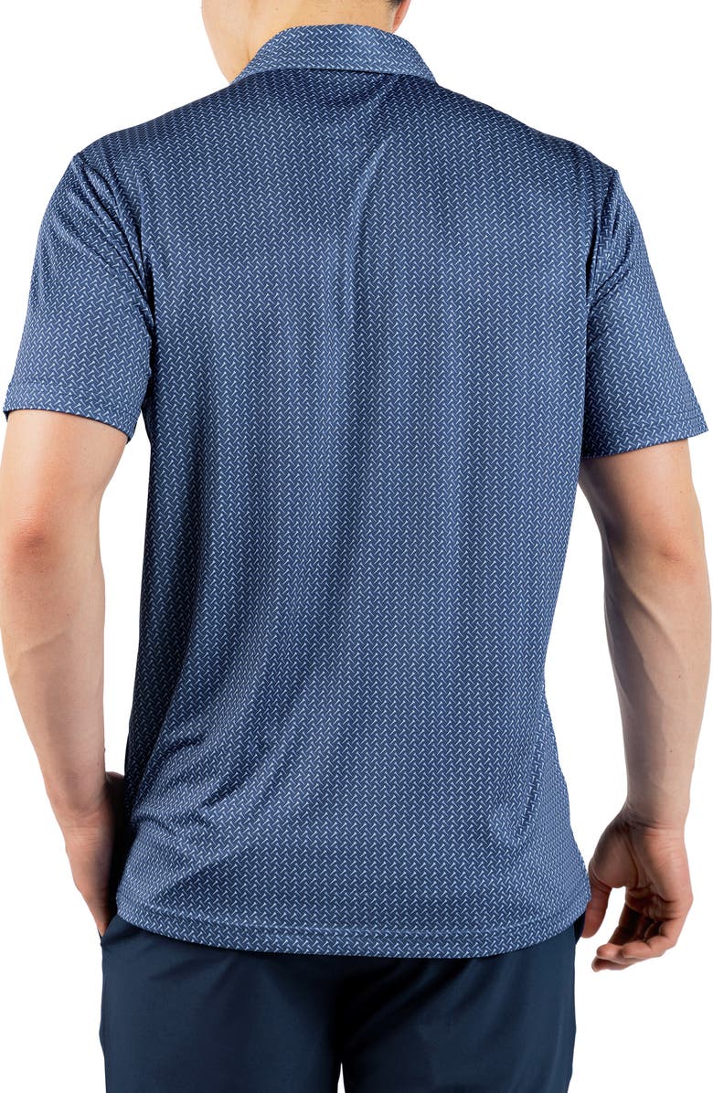 TailorByrd Golf Tees Print Performance Polo, Alternate, color, Navy