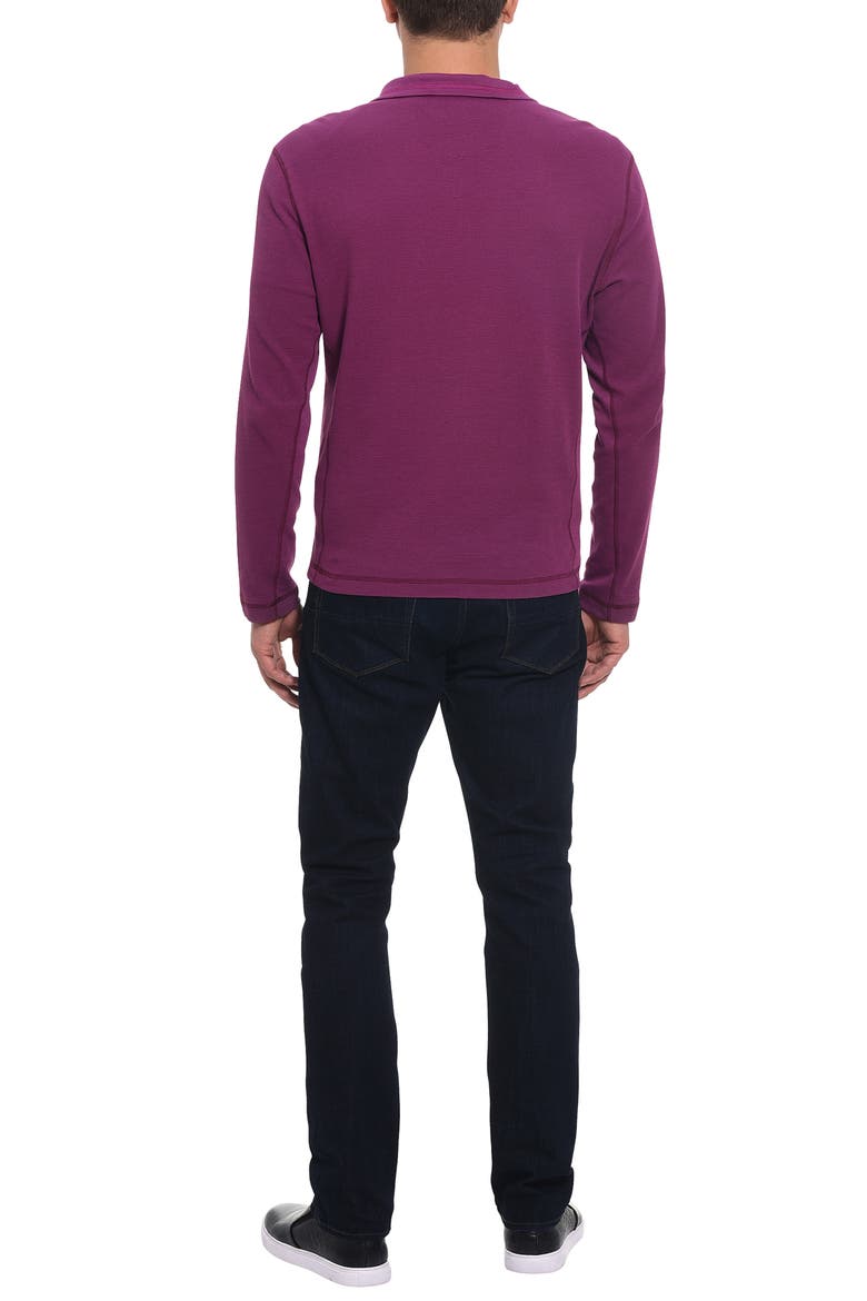 Polaris Embroidered Skull Quarter Zip Pullover, Alternate, color, BERRY