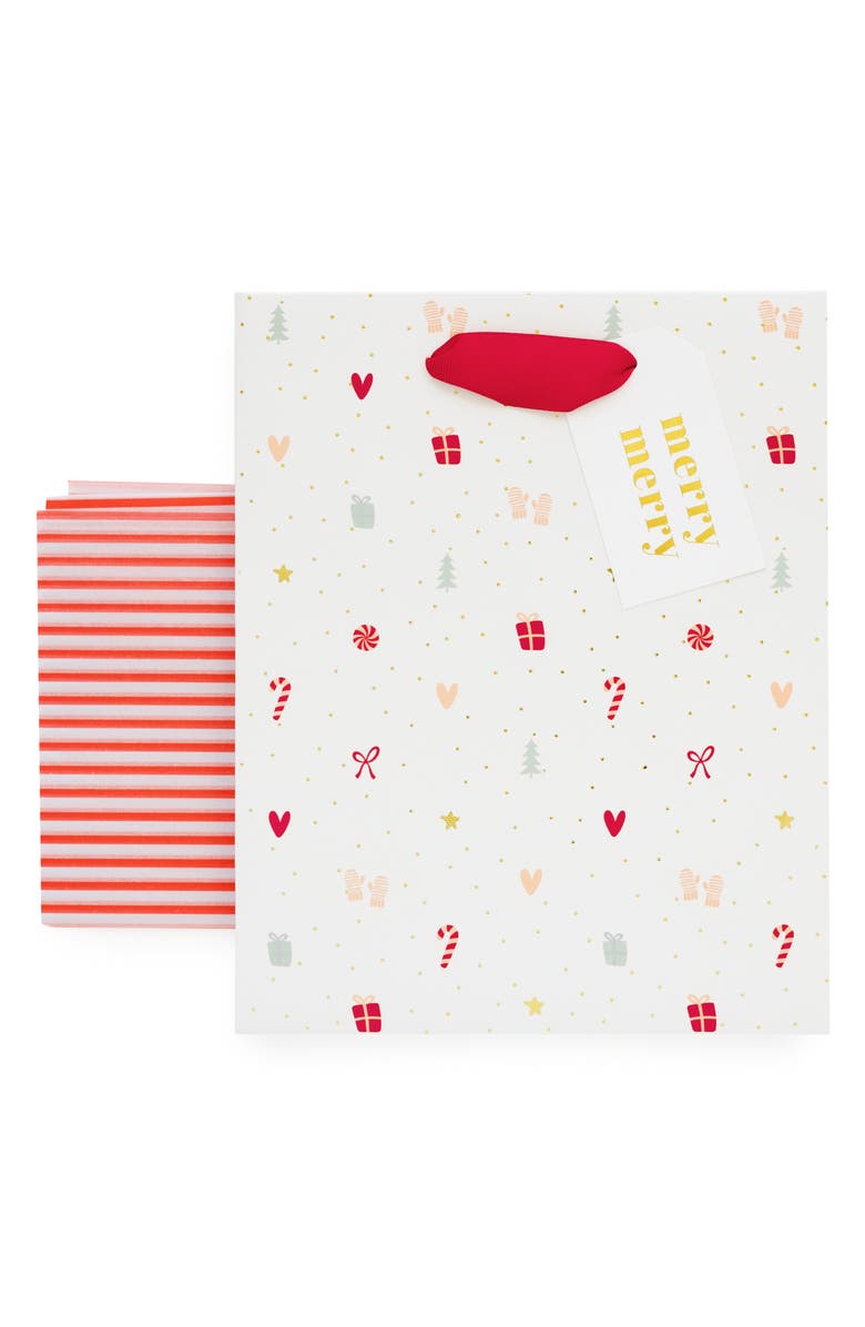 Sugar Paper Gift Bag Set, Alternate, color, Santas Workshop