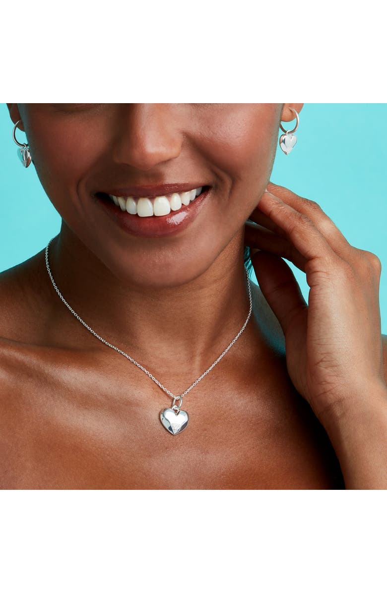 Toolally Art Deco Hearts Pendant, Alternate, color, Sterling Silver