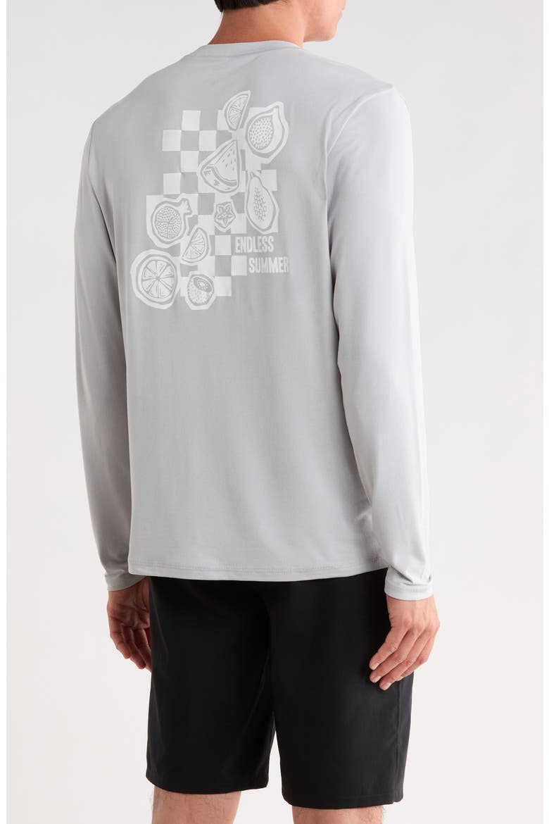 Graphic Long Sleeve Sun Shirt, Alternate, color, HEATHER GREY