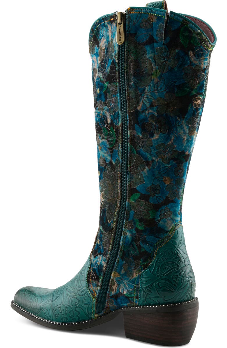 L'Artiste by Spring Step Rodeoqueen Western Boot, Alternate, color, Turquoise Multi