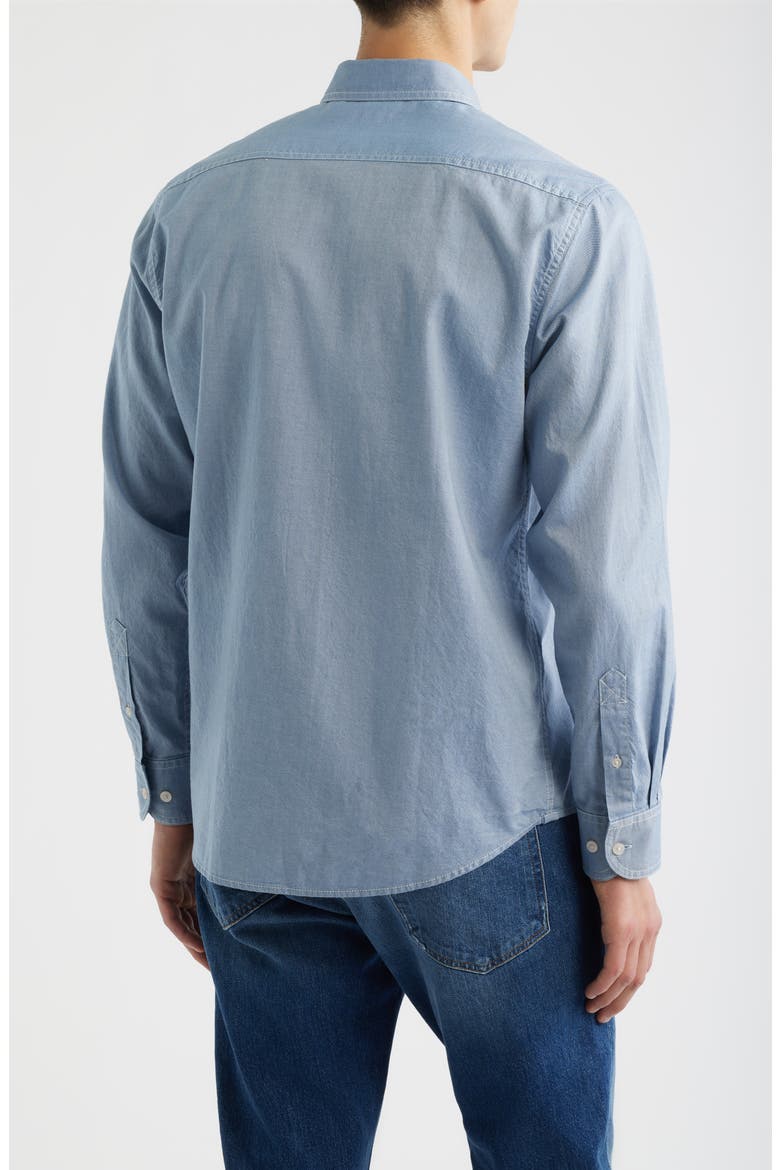 Coronas Regular Fit Cotton Button-Up Shirt, Alternate, color, BLUE