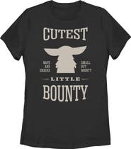 Star Wars: The Mandalorian and Grogu Women's Cutest Little Bounty Short Sleeve Graphic T-Shirt