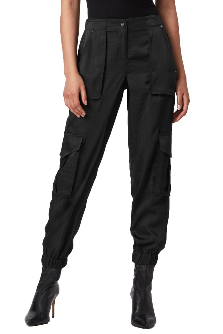 Frieda Cargo Pants, Main, color, BLACK