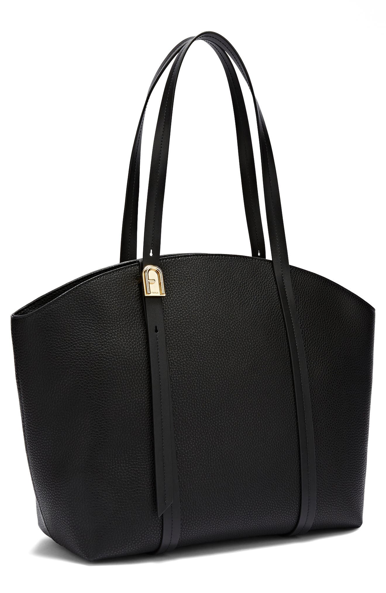 Furla Planet A Tote Bag, Alternate, color, Nero