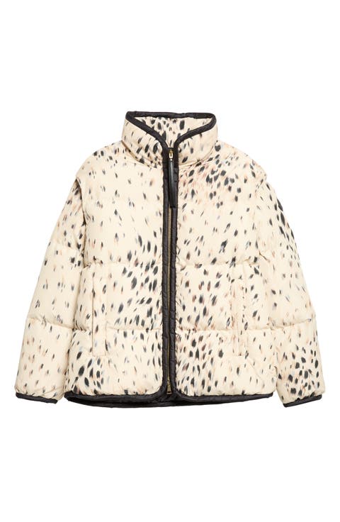 Rayonnant Animal Print Quilted Puffer Jacket