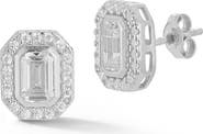 GLAZE JEWELRY Cubic Zirconia Halo Stud Earrings