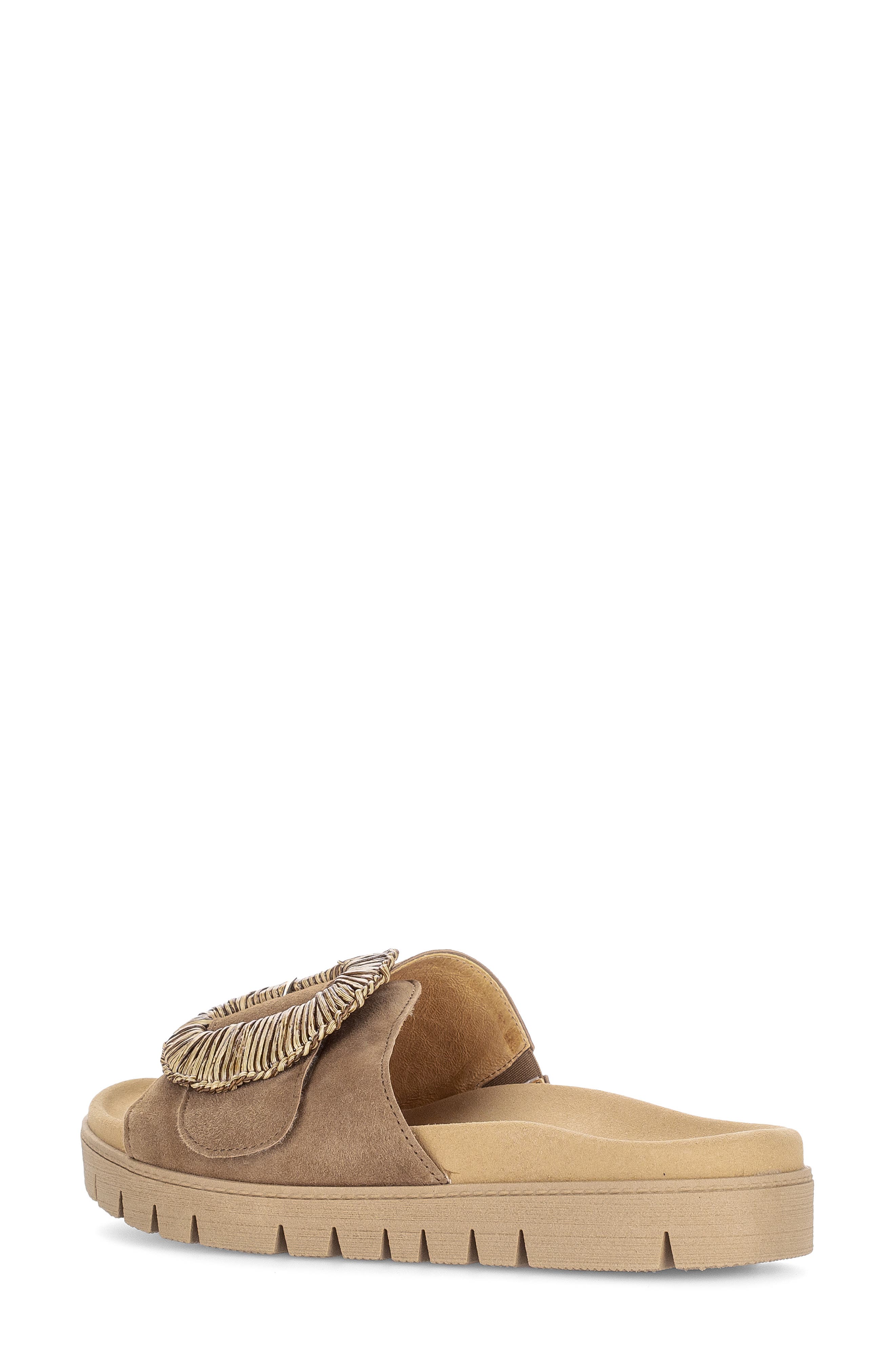 Gabor Lug Sole Slide Sandal, Alternate, color, Peanut