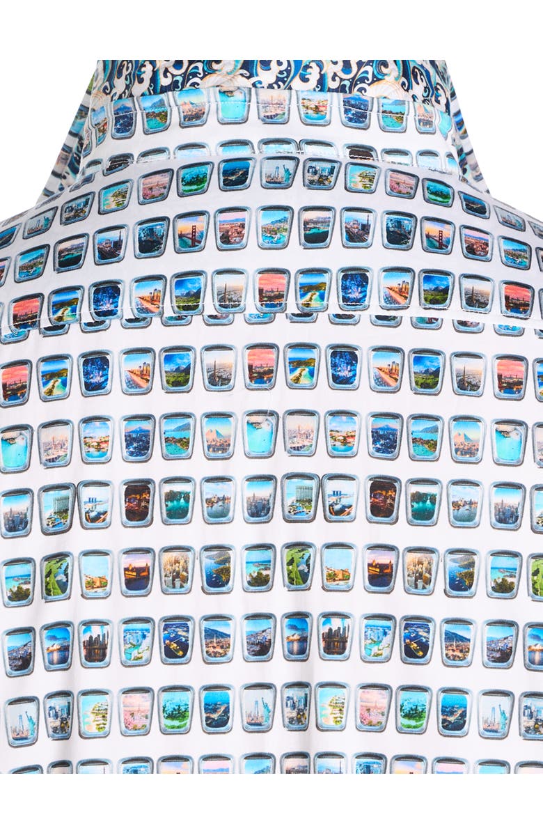 Robert Graham DXL Big & Tall Paradis Portal Print Sport Shirt, Alternate, color, Multi