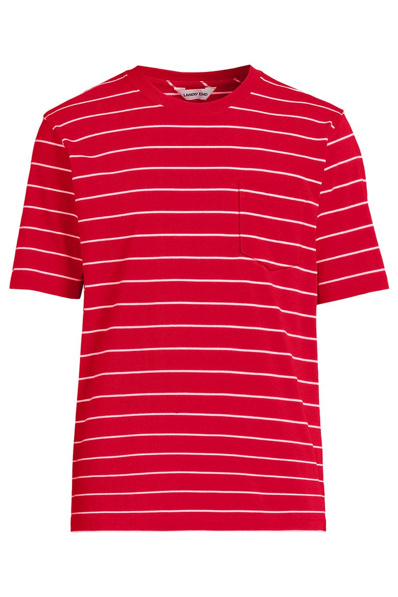 Super-T Short Sleeve T-Shirt with Pocket, Alternate, color, Compass Red/White Stripe