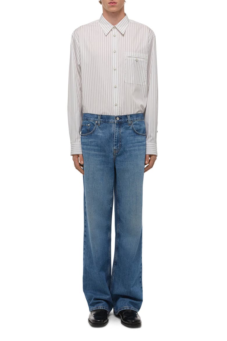 Brooklyn Low Rise Drop Straight Leg Jeans, Alternate, color, CLASSIC BLUE