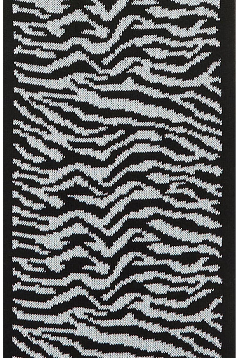Metallic Tiger Scarf, Alternate, color, BLACK