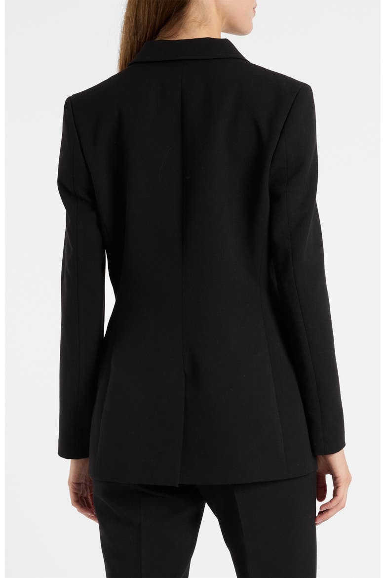 Enrica Two-button Sleek Tailored Jacket, Alternate, color, Onyx