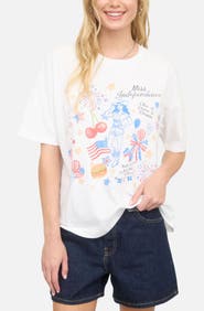 J.O.A. Miss Independence Graphic Cotton T-Shirt