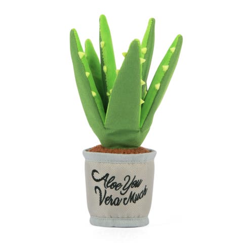 Blooming Buddies Aloeve You Plant, Plush Dog Toy, Crinkle Leaves