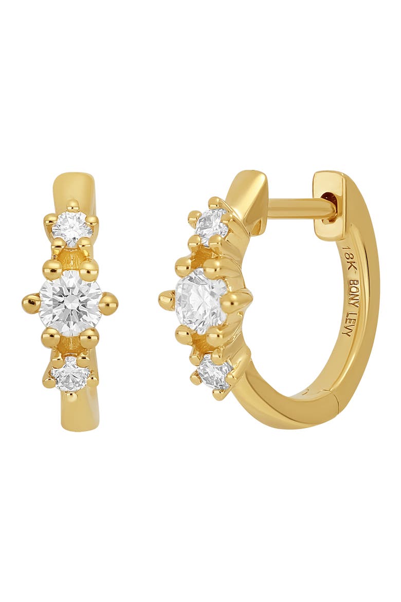 Liora Diamond Hoop Earrings (Nordstrom Exclusive), Main, color, 18K YELLOW GOLD