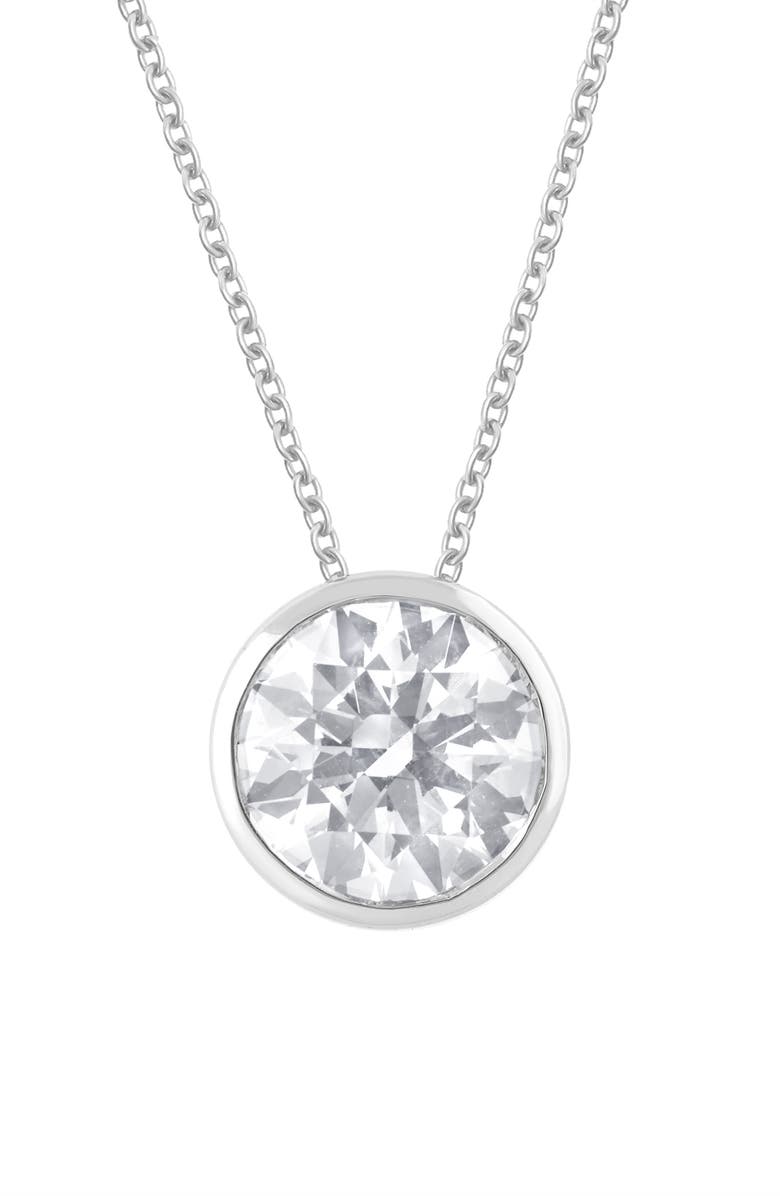 Badgley Mischka Collection 14K Gold Round Cut Lab-Created Diamond Pendant Necklace - 1.0ct, Alternate, color,