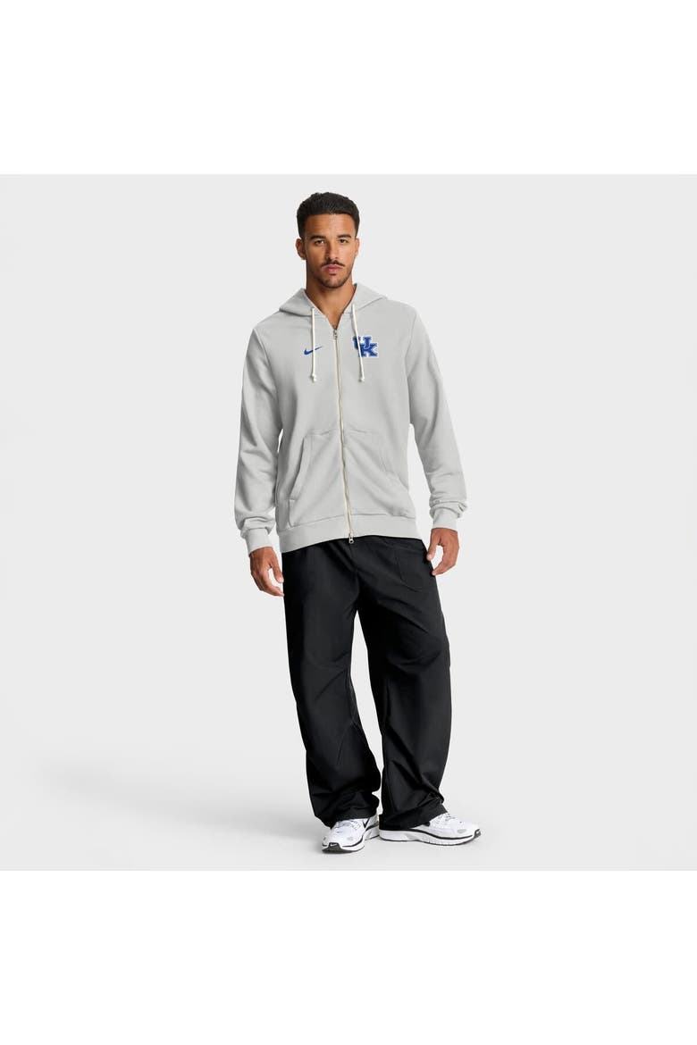 Men's Nike Gray Kentucky Wildcats 2025 Sideline Standard Issue Dri-FIT Full-Zip Hoodie, Alternate, color, Gray