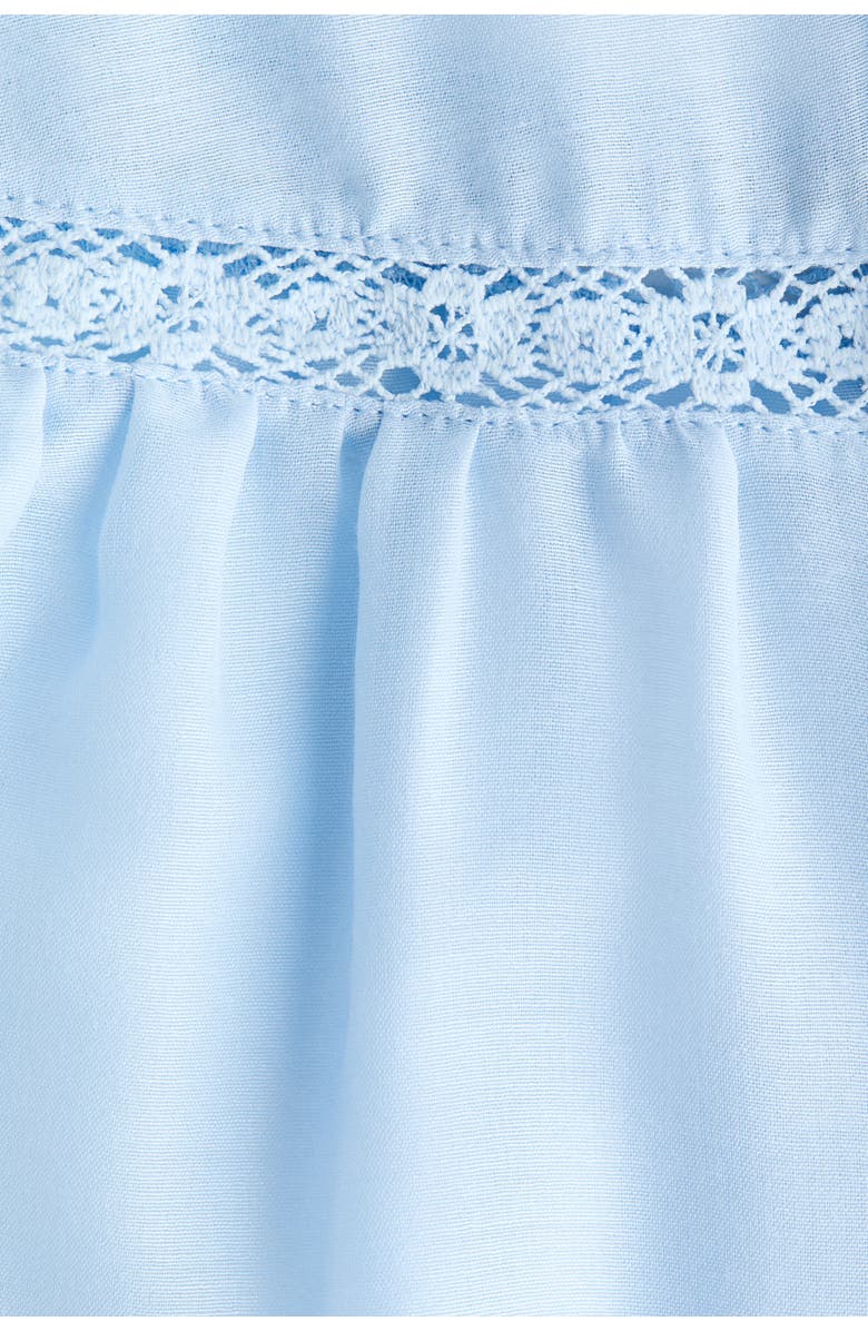 H&M Ruffle-trimmed balloon-sleeved blouse, Alternate, color, Light Blue