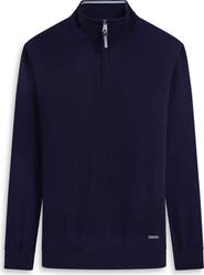 Bugatchi Merino Wool Quarter Zip Pullover