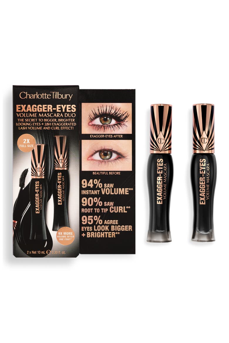 Exagger-Eyes Volume Mascara Duo $58 Value, Main, color, BLACK