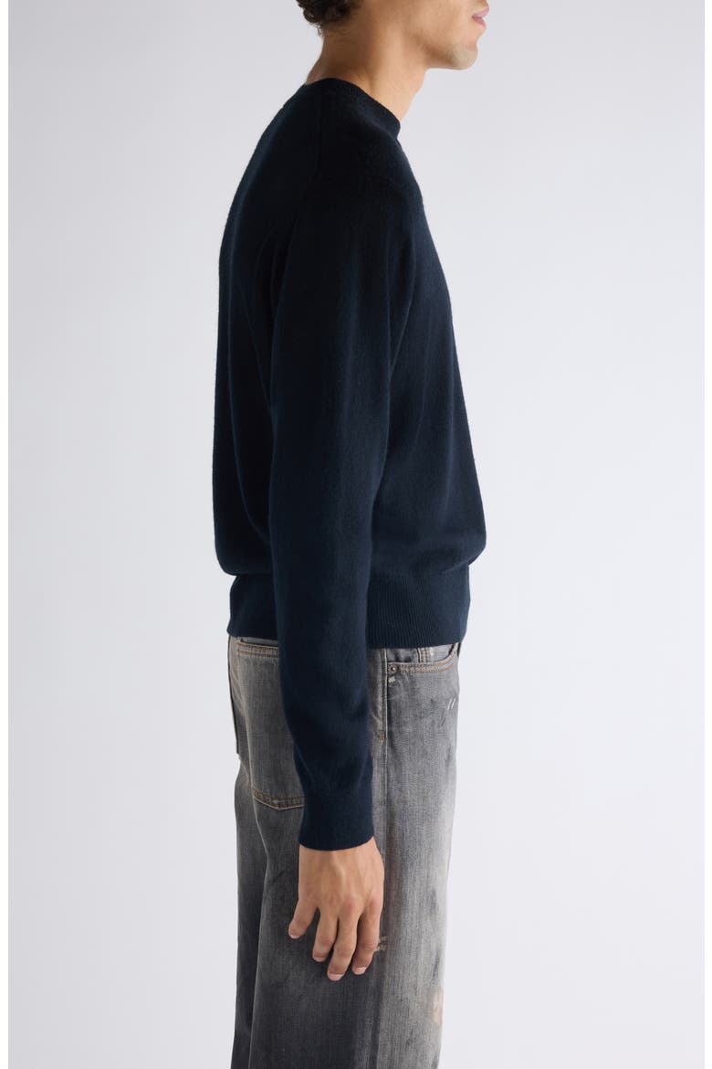 Kalas Core Face Patch Wool & Yak Hair Sweater, Alternate, color, BLACK