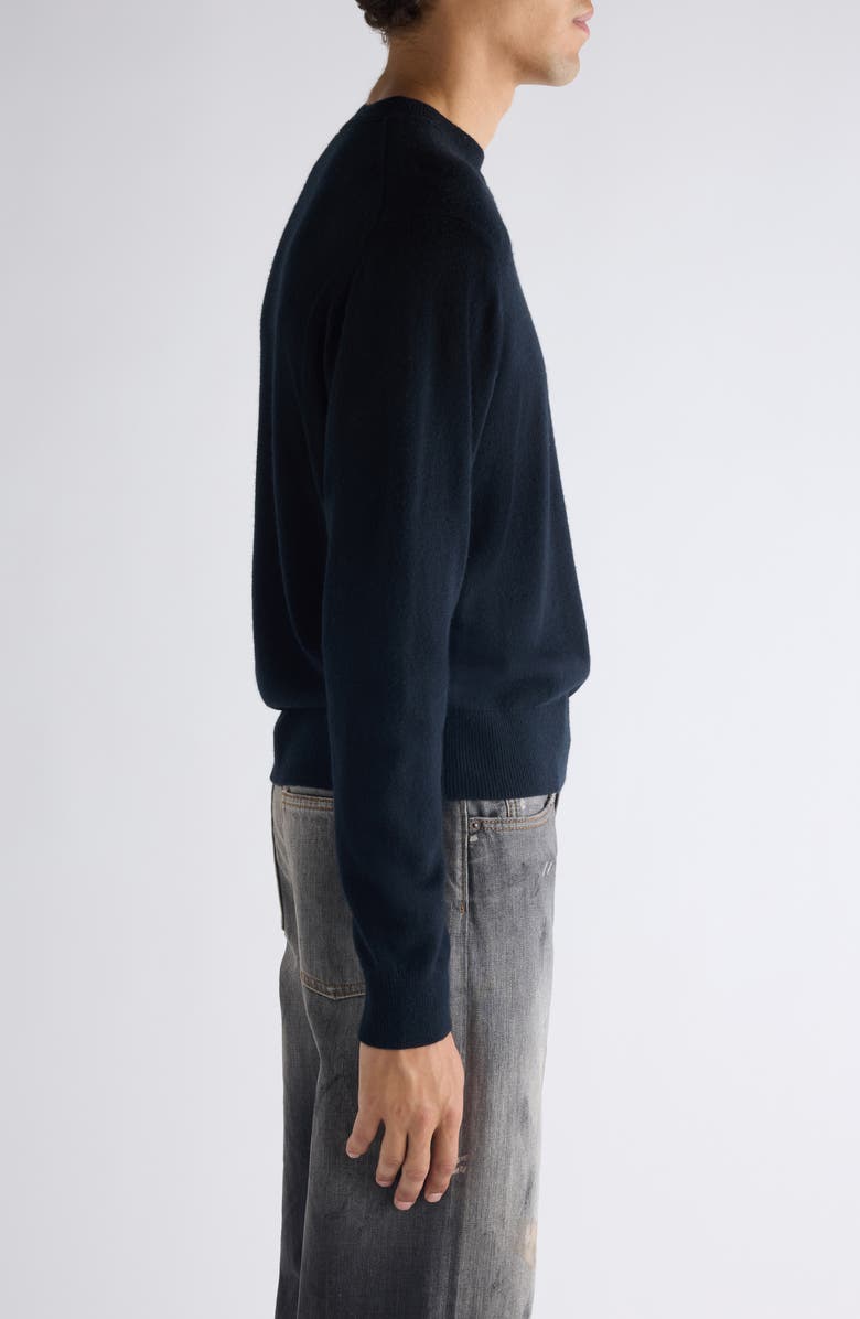 Acne Studios Kalas Core Face Patch Wool
Yak Hair Sweater, Alternate, color, Black