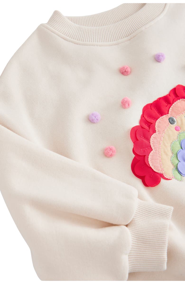 NEXT Kids' Taco Rainbow Sweatshirt, Alternate, color, Cream