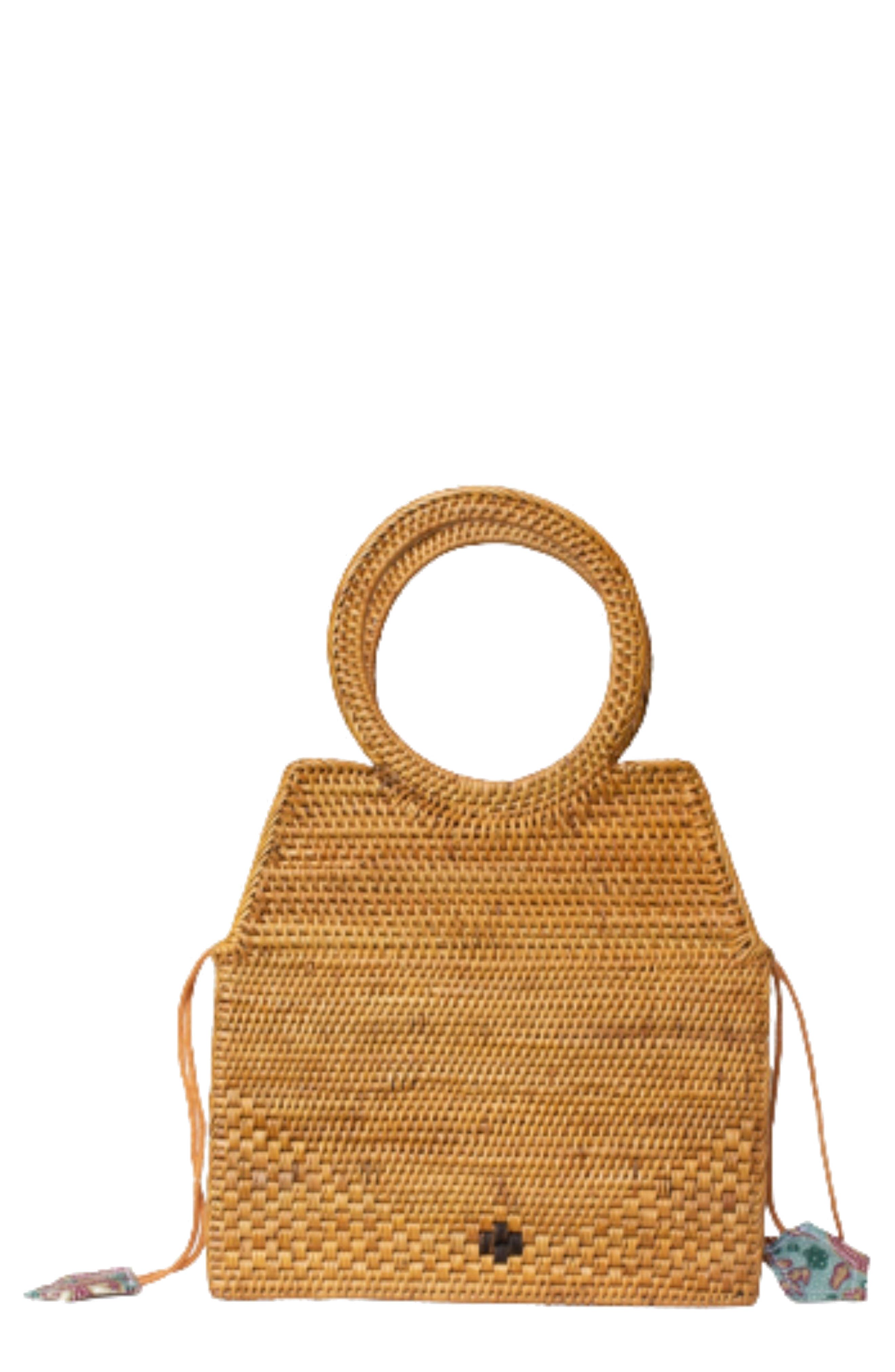Jelavu Monterey Rattan Satchel Bag, Main, color, Tan