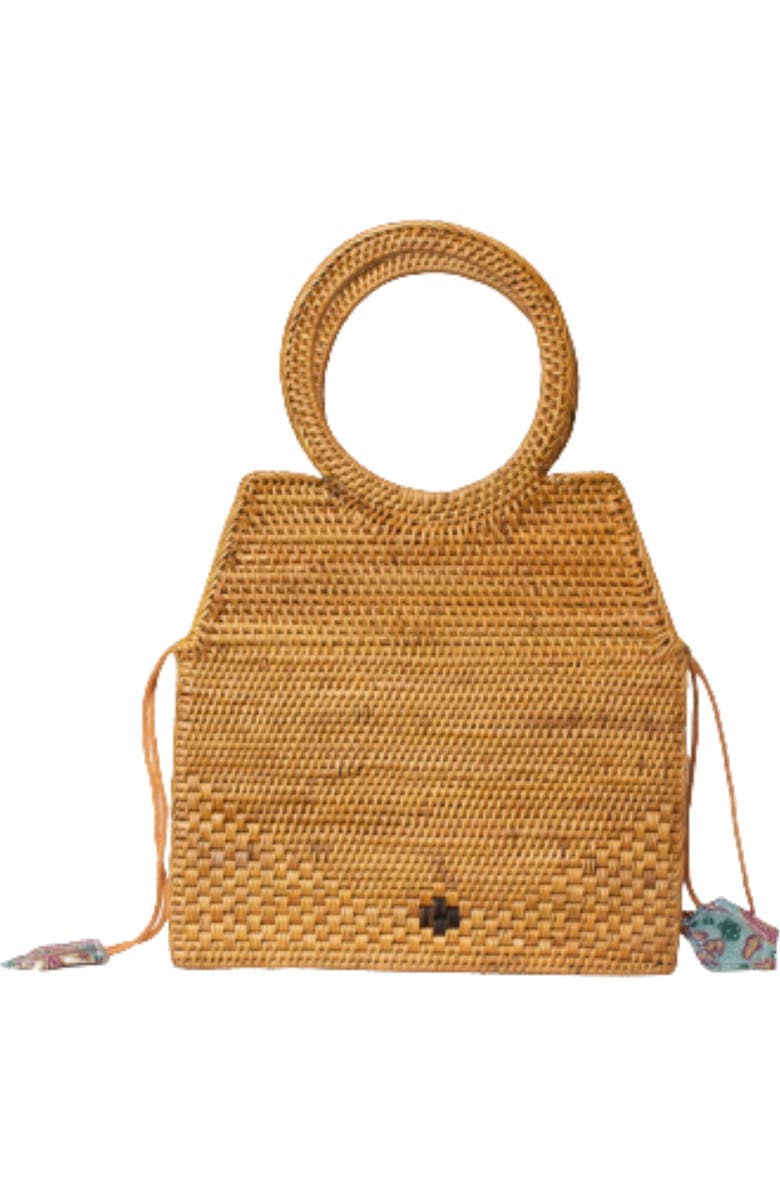 Jelavu Monterey Rattan Satchel Bag, Main, color, Tan