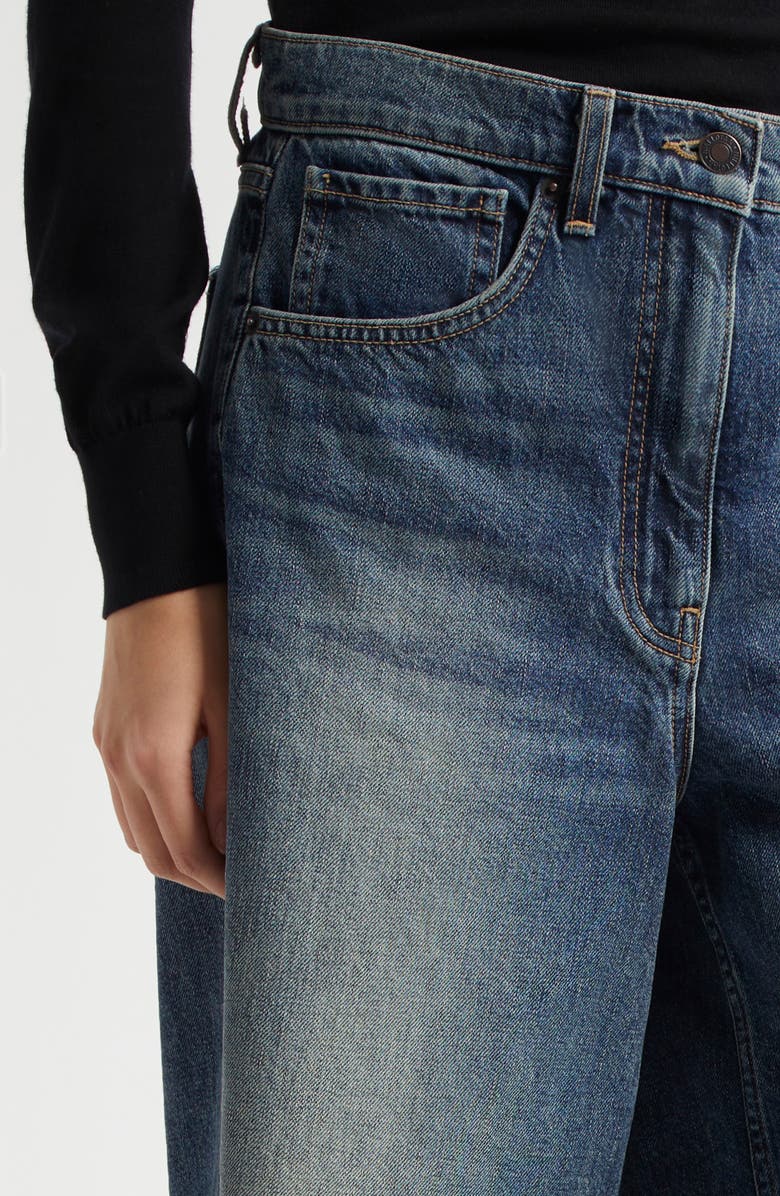 Nili Lotan Alona Frayed Denim Bermuda Shorts, Alternate, color, Simon Wash