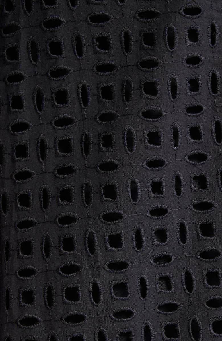 Veronica Beard Dara Eyelet Dress, Alternate, color, Black