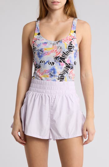 Free People Never Better Long Tank In Mystic Floral Combo