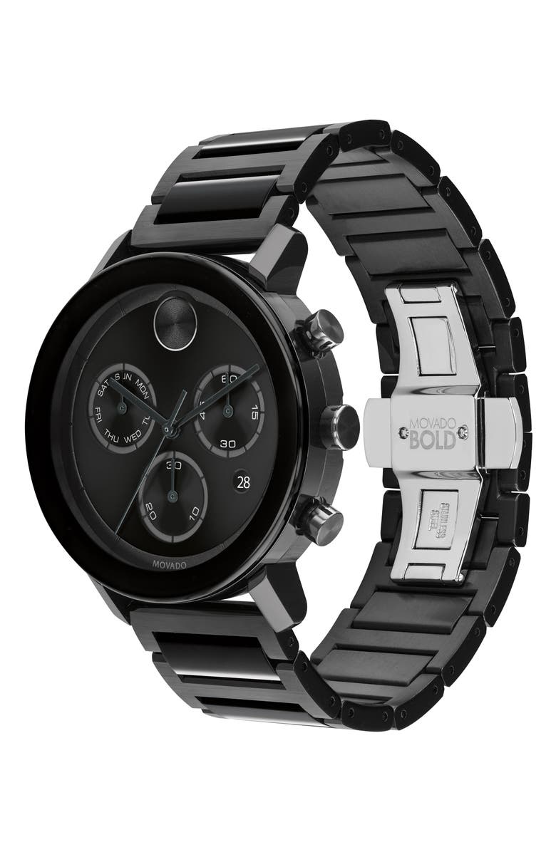 Movado Bold Evolution Chronograph Bracelet Watch, 42mm, Alternate, color,