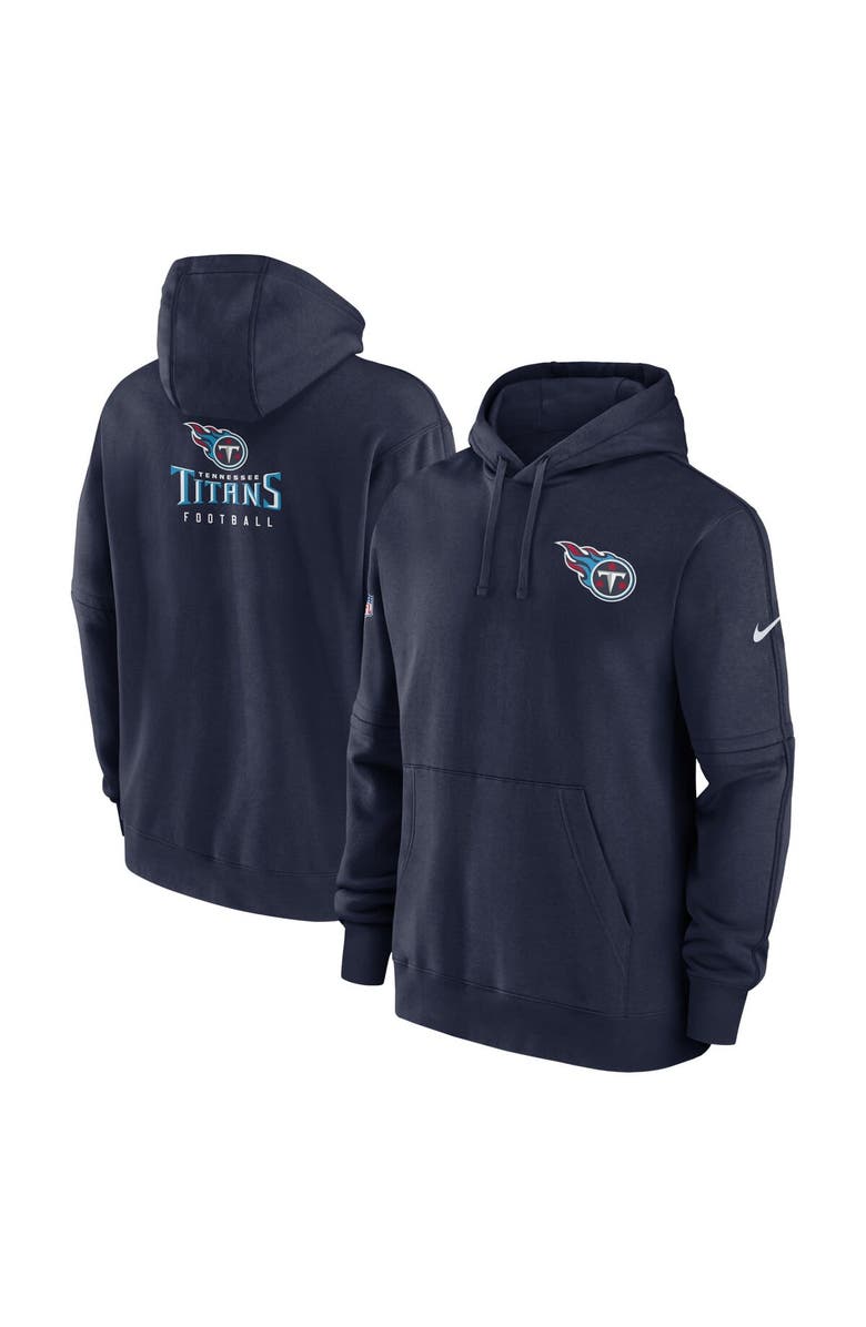Nike Men's Nike Navy Tennessee Titans Sideline Club Fleece Pullover Hoodie, Main, color, 