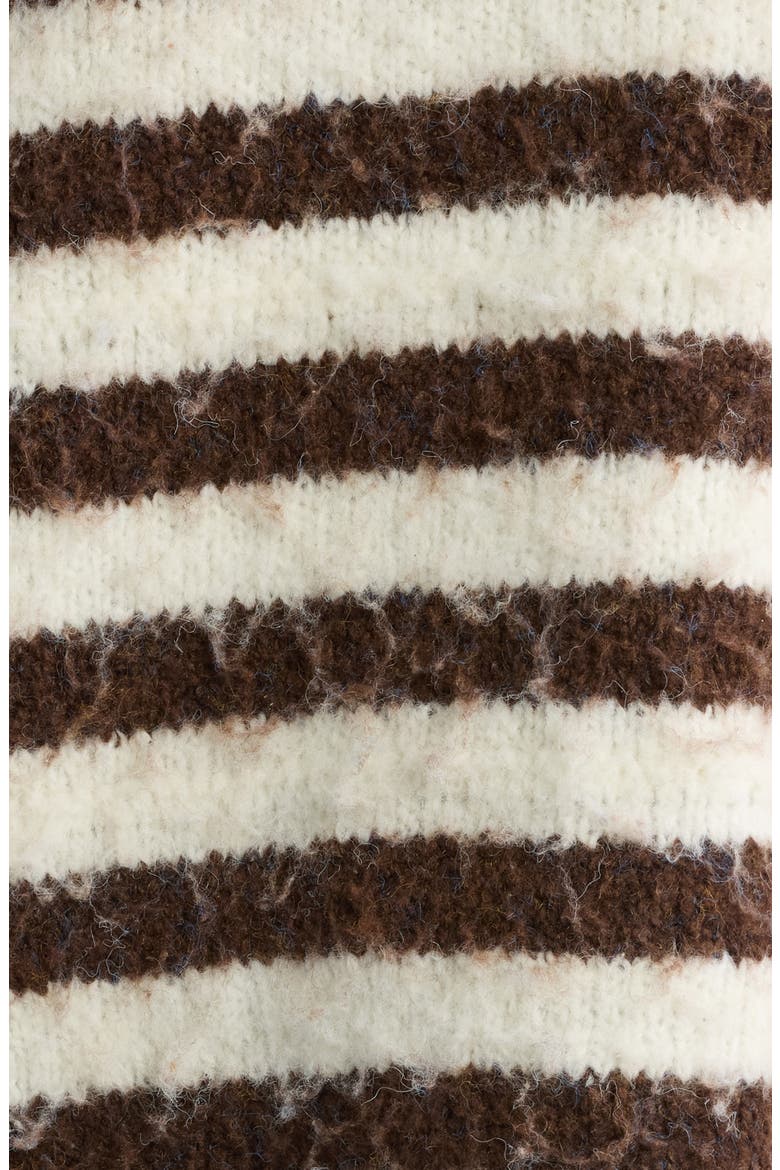 Hartford Striped Crewneck Sweater, Alternate, color, BROWN