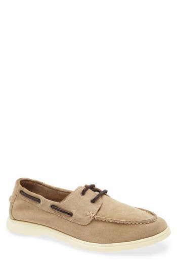 Steve Madden Crosbe Moc Toe Boat Sneaker In Neutral