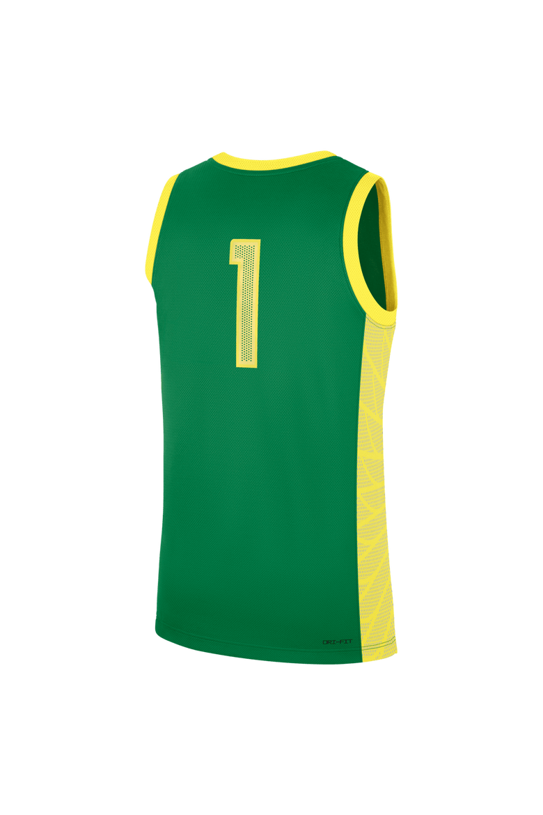 Men's Nike Green Oregon Ducks #1 Road Replica Basketball Jersey, Alternate, color, Green