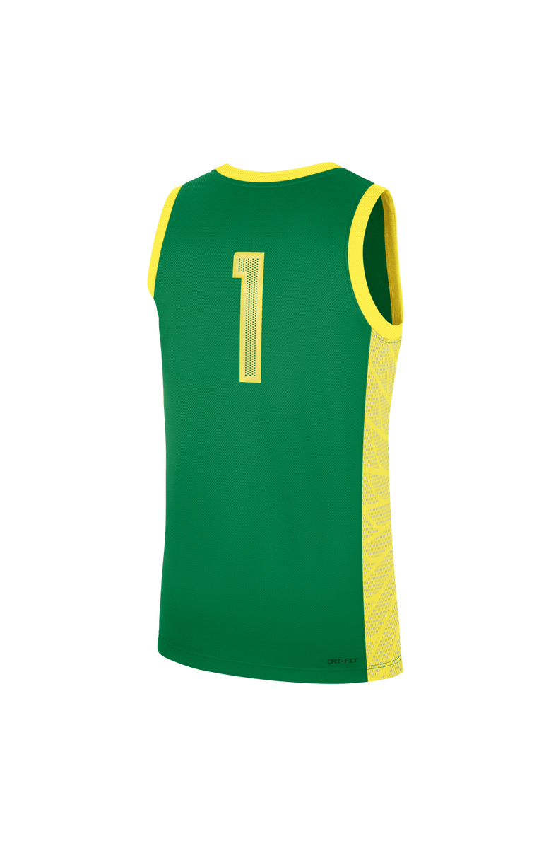 Nike Men's Nike Green Oregon Ducks #1 Road Replica Basketball Jersey, Alternate, color, Green