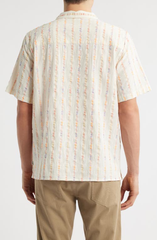Wax London Didcot Stripe Camp Shirt In Multi