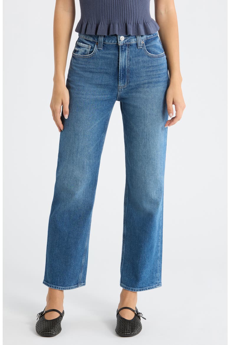 Stevie High Waist Ankle Straight Leg Jeans, Main, color, STONEVIEW