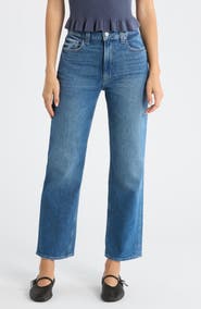 PAIGE Stevie High Waist Ankle Straight Leg Jeans