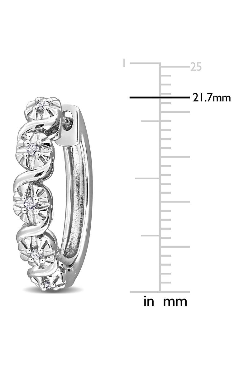 Half Twist Diamond Hoop Earrings - 0.15ct., Alternate, color, SILVER