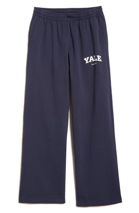 Yale Classic Wide Leg Sweatpants