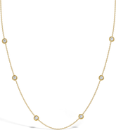 In Season Jewelry CZ Station Plated Girls Necklace