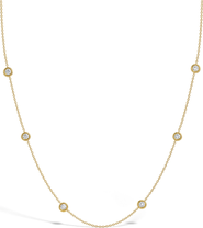 In Season Jewelry CZ Station Plated Girls Necklace